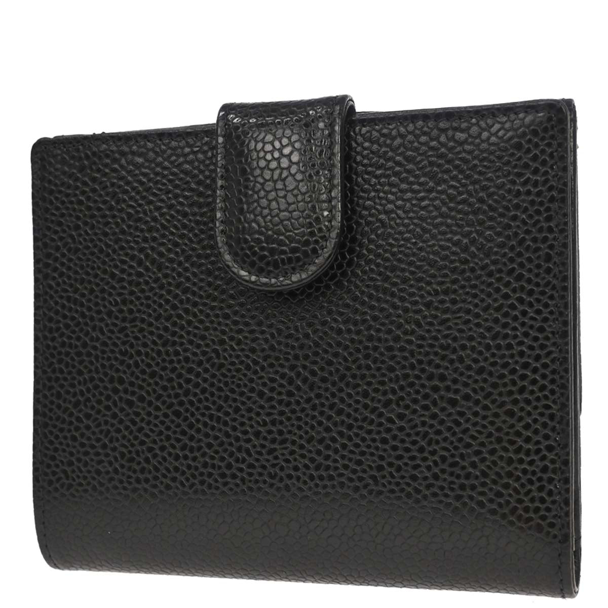 Chanel 2000-2002 Black Caviar Skin Bifold Wallet