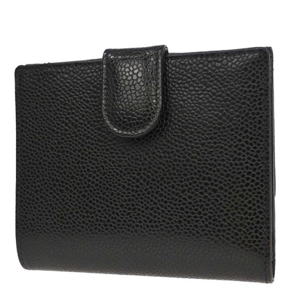 Chanel 2000-2002 Black Caviar Skin Bifold Wallet