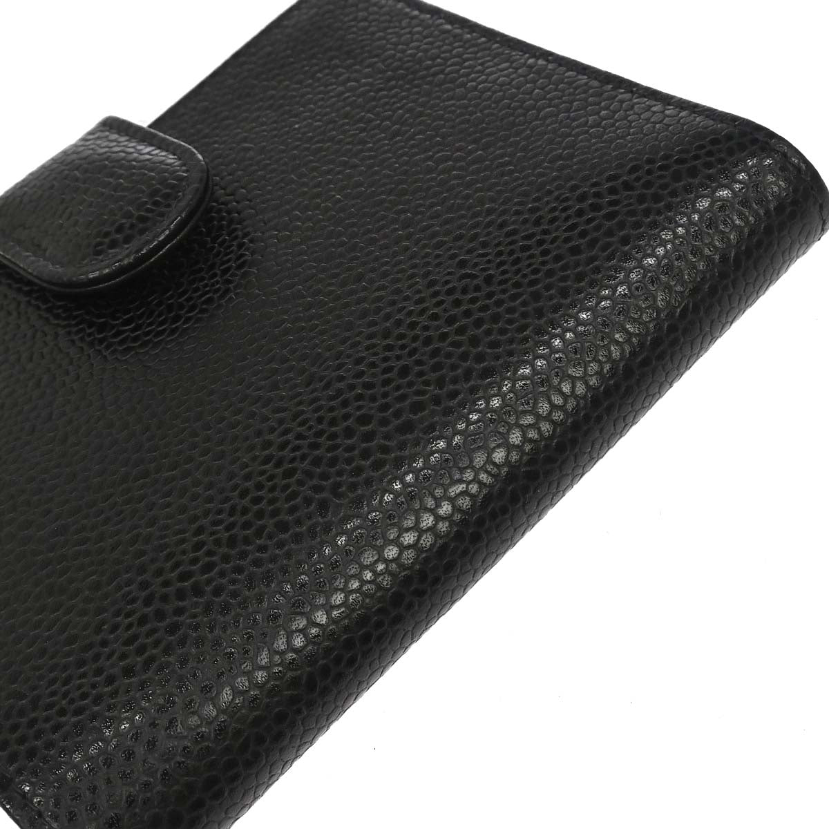 Chanel 2000-2002 Black Caviar Skin Bifold Wallet