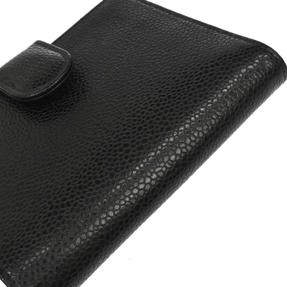 Chanel 2000-2002 Black Caviar Skin Bifold Wallet