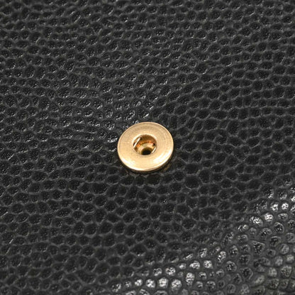 Chanel 2000-2002 Black Caviar Skin Bifold Wallet