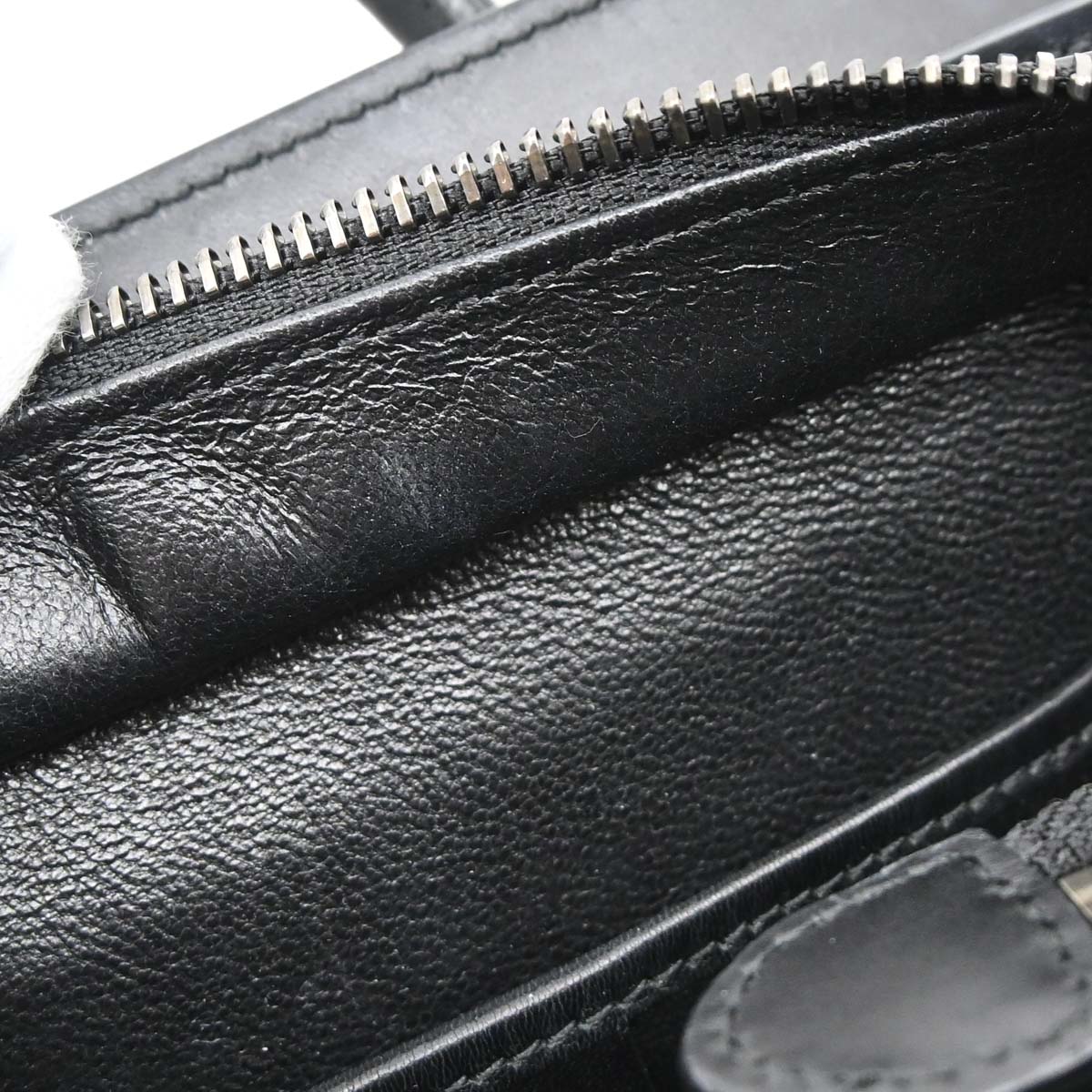 Celine Brown Leather Nano Luggage 2way Shoulder Tote Handbag
