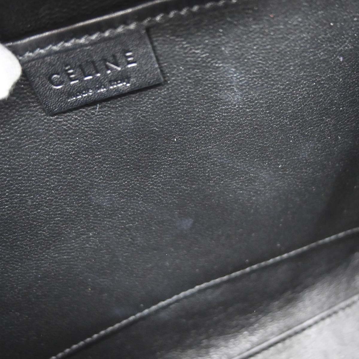 Celine Brown Leather Nano Luggage 2way Shoulder Tote Handbag