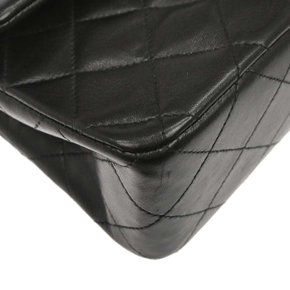 Chanel 1994-1996 Black Lambskin Small Classic Double Flap Shoulder Bag