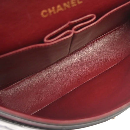 Chanel 1994-1996 Black Lambskin Small Classic Double Flap Shoulder Bag