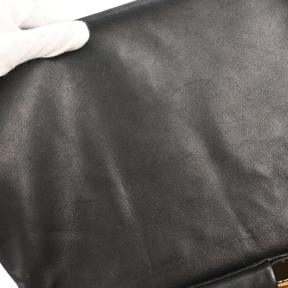 Chanel Black Lambskin Wild Stitch Accordion Flap Bag Shoulder Bag