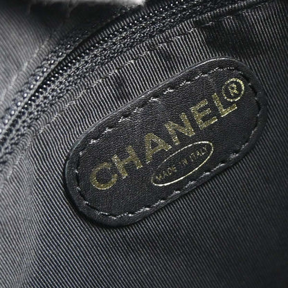 Chanel 1997-1999 Black Calfskin Faux Tortoiseshell Tote Handbag