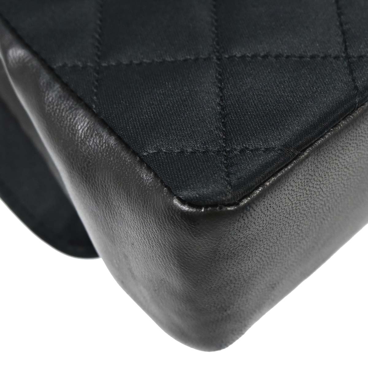 Chanel Black Satin Shoulder Bag
