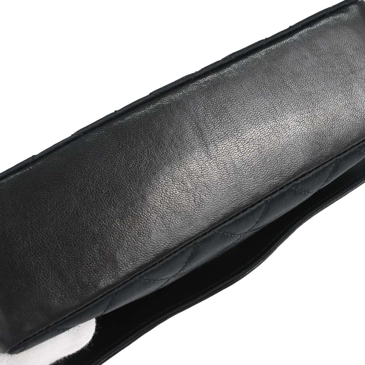 Chanel Black Satin Shoulder Bag