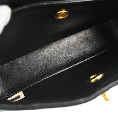 Chanel Black Satin Shoulder Bag