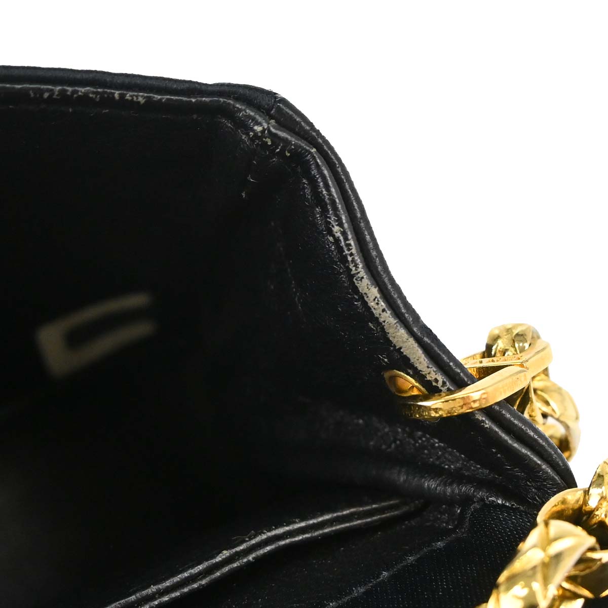 Chanel Black Satin Shoulder Bag