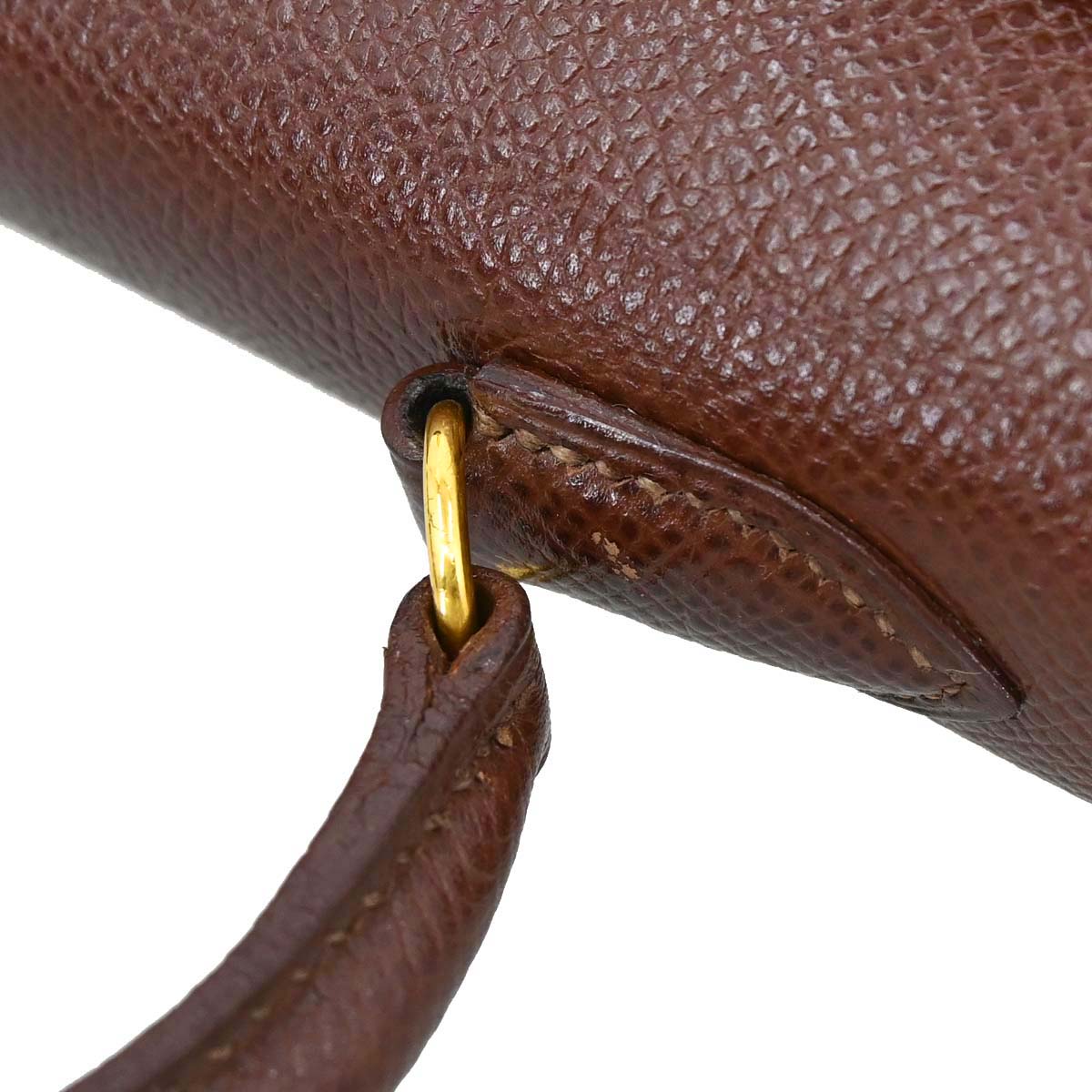Hermes Havane Courchevel Mini Kelly 20 Sellier 2way Shoulder Handbag