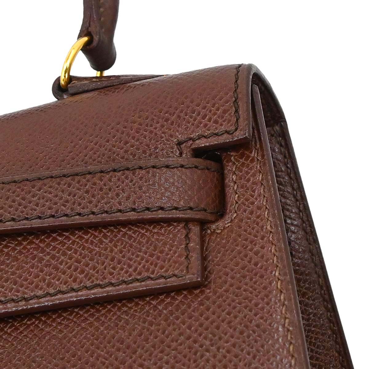 Hermes Havane Courchevel Mini Kelly 20 Sellier 2way Shoulder Handbag