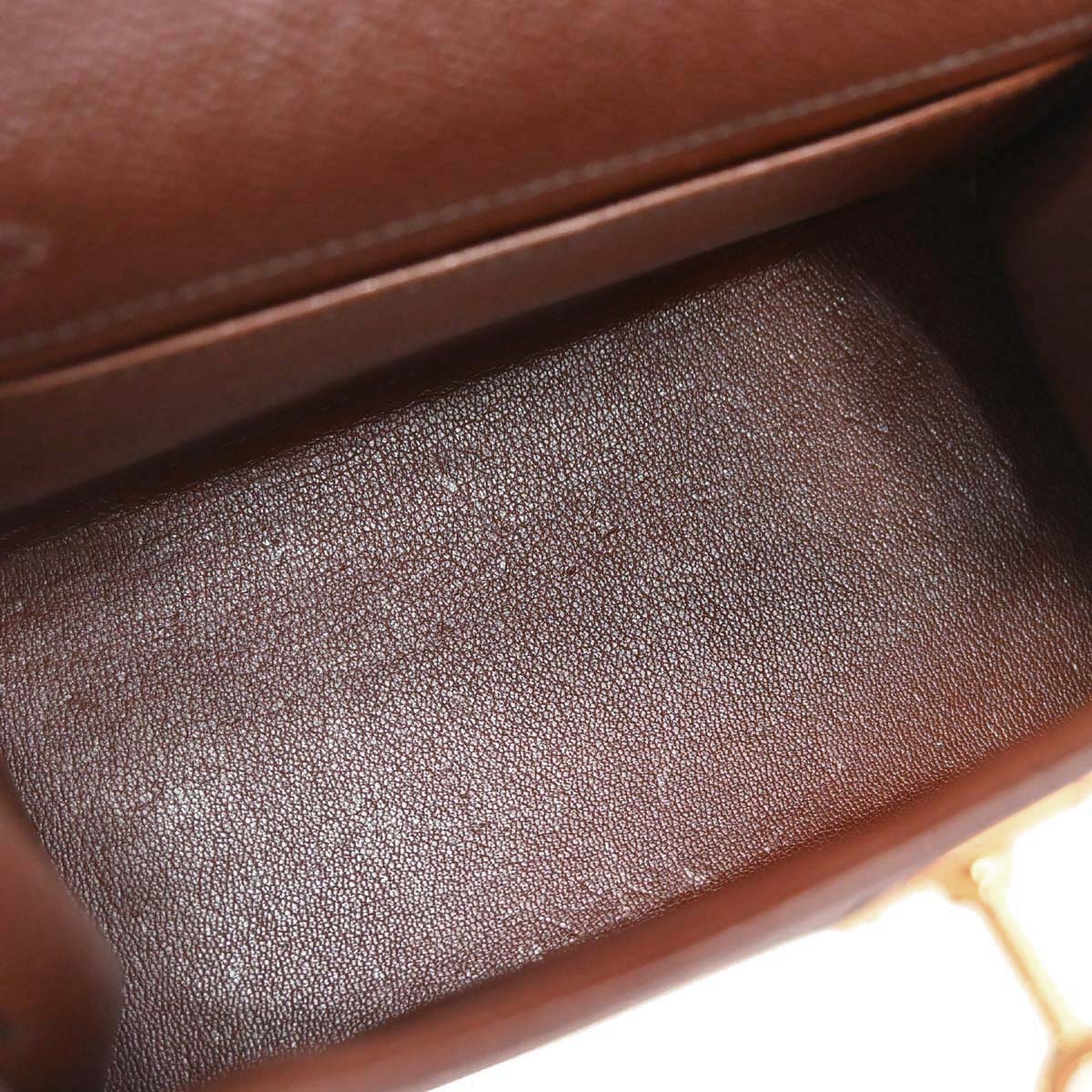 Hermes Havane Courchevel Mini Kelly 20 Sellier 2way Shoulder Handbag