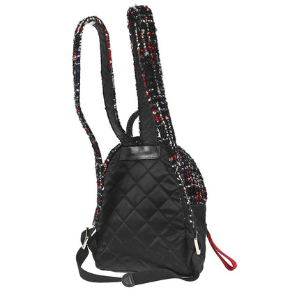 Chanel Black Tweed Nylon Backpack