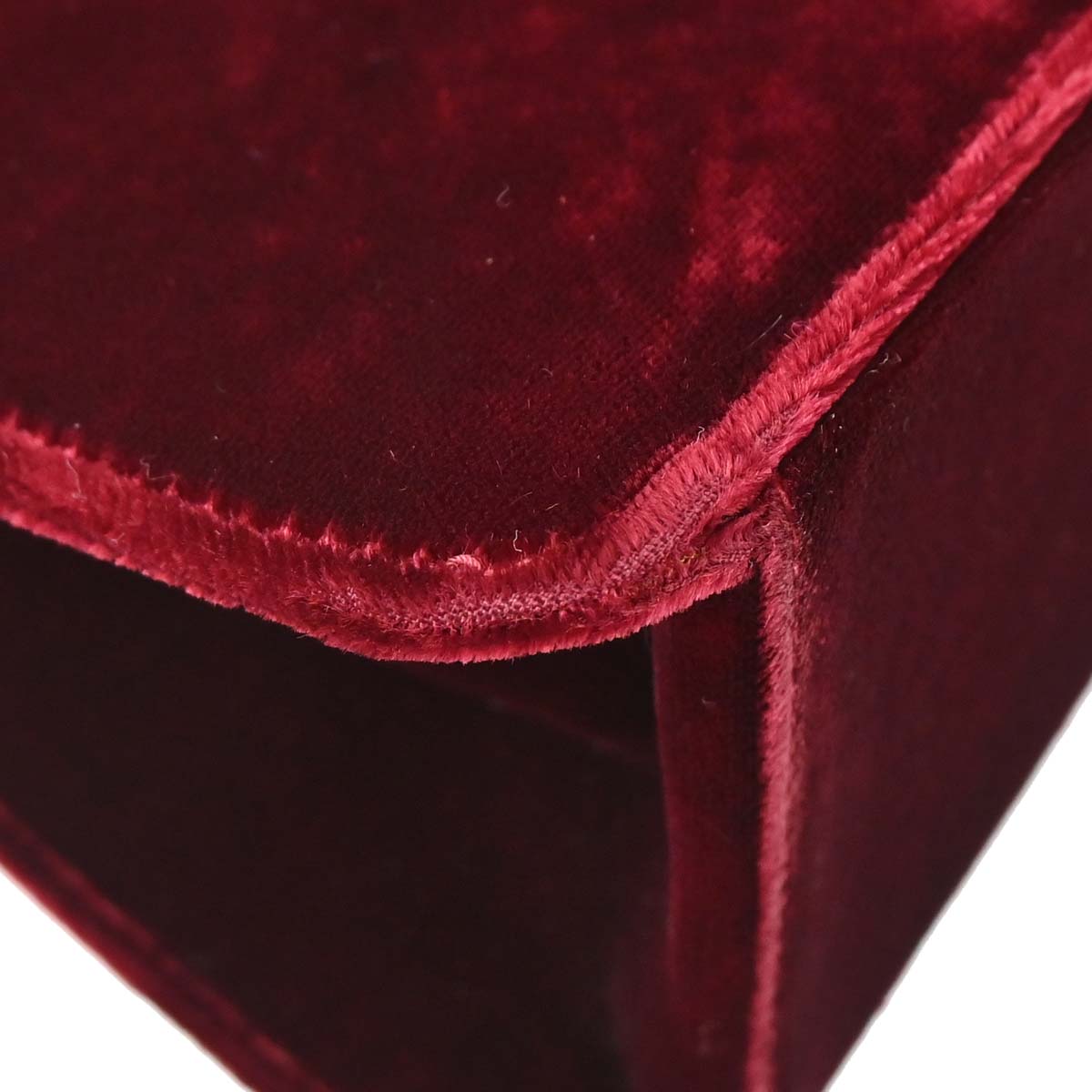 Chanel 1997-1999 Bordeaux Velvet Handbag