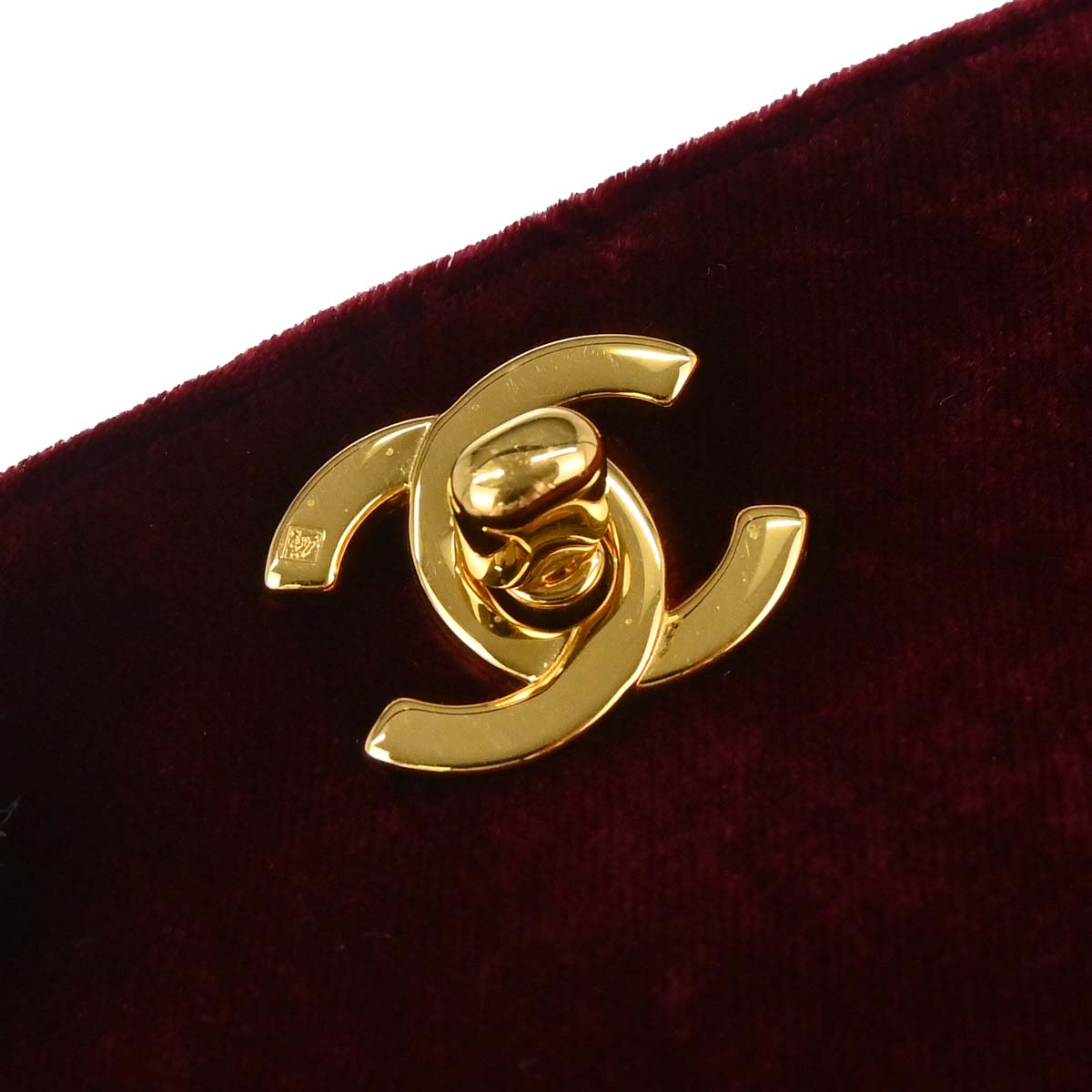 Chanel 1997-1999 Bordeaux Velvet Handbag