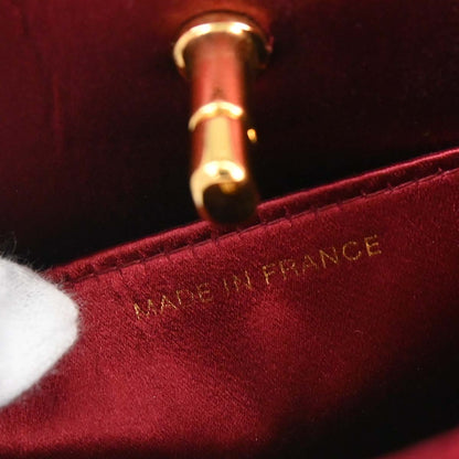 Chanel 1997-1999 Bordeaux Velvet Handbag