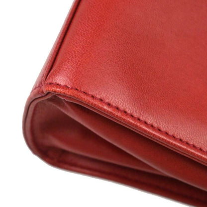 Chanel Red Lambskin Twist Handle Handbag