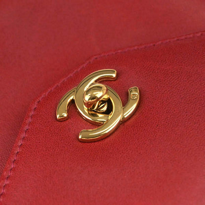 Chanel Red Lambskin Twist Handle Handbag