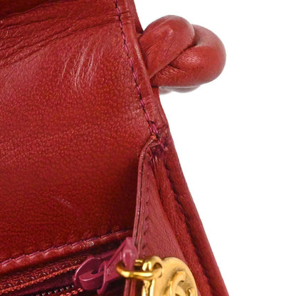 Chanel Red Lambskin Twist Handle Handbag