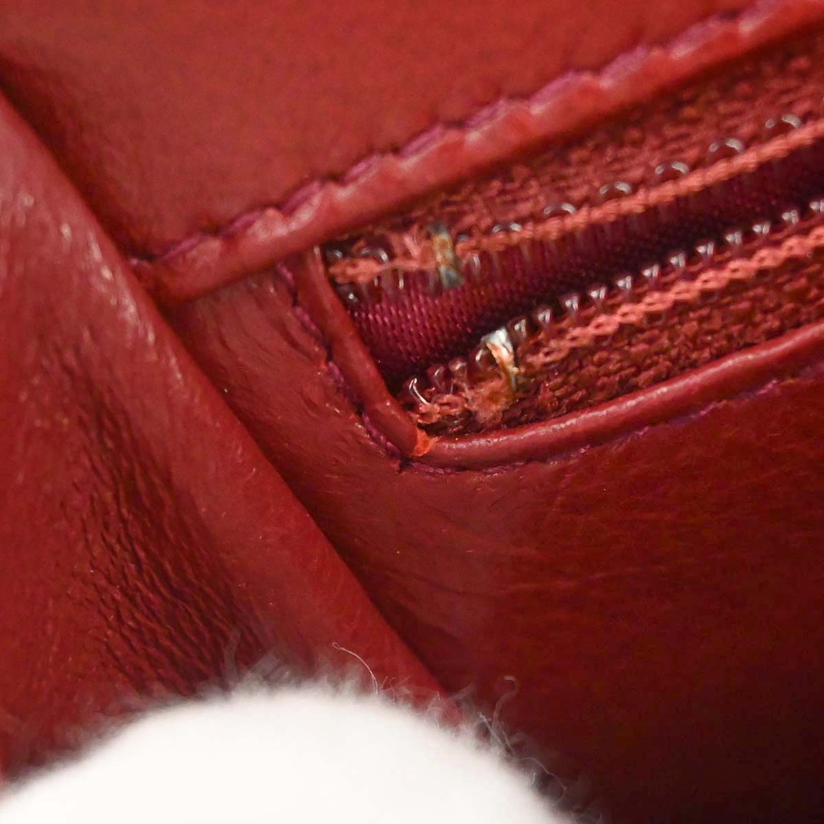 Chanel Red Lambskin Twist Handle Handbag