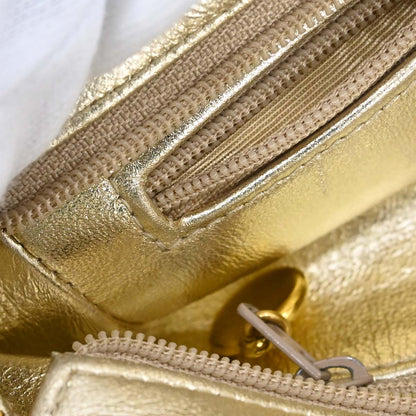 Chanel 1994-1996 Gold Lambskin Caged-chain Handbag
