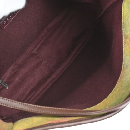 Chanel 2015-2016 Khaki Canvas Graffiti On The Pavements Shoulder Bag