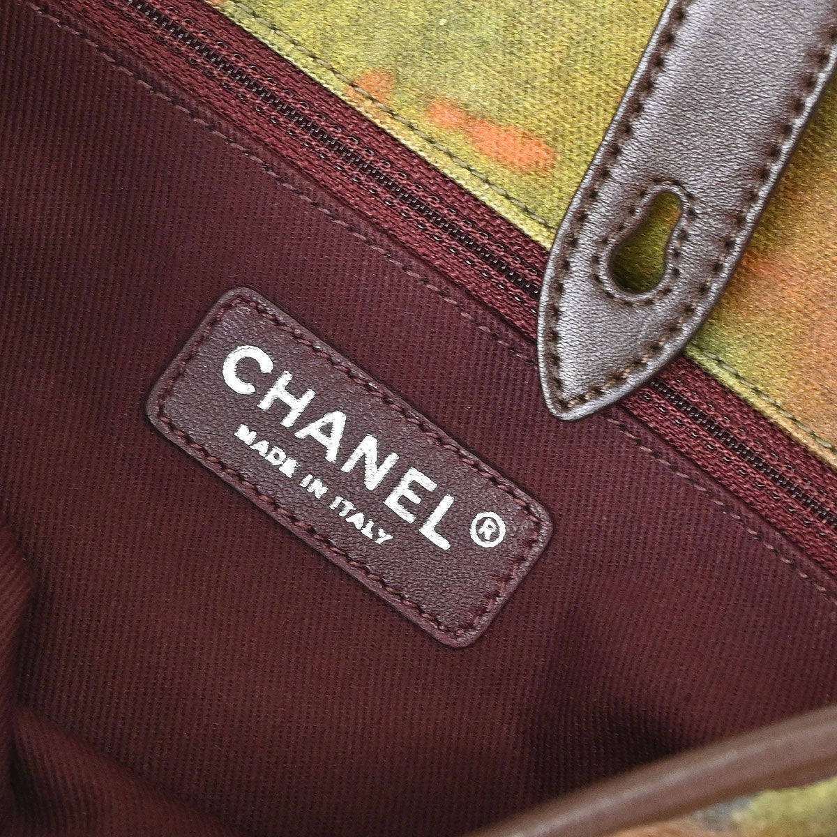 Chanel 2015-2016 Khaki Canvas Graffiti On The Pavements Shoulder Bag