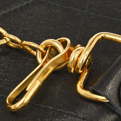 Chanel 1991-1994 Black Lambskin Chain Wallet