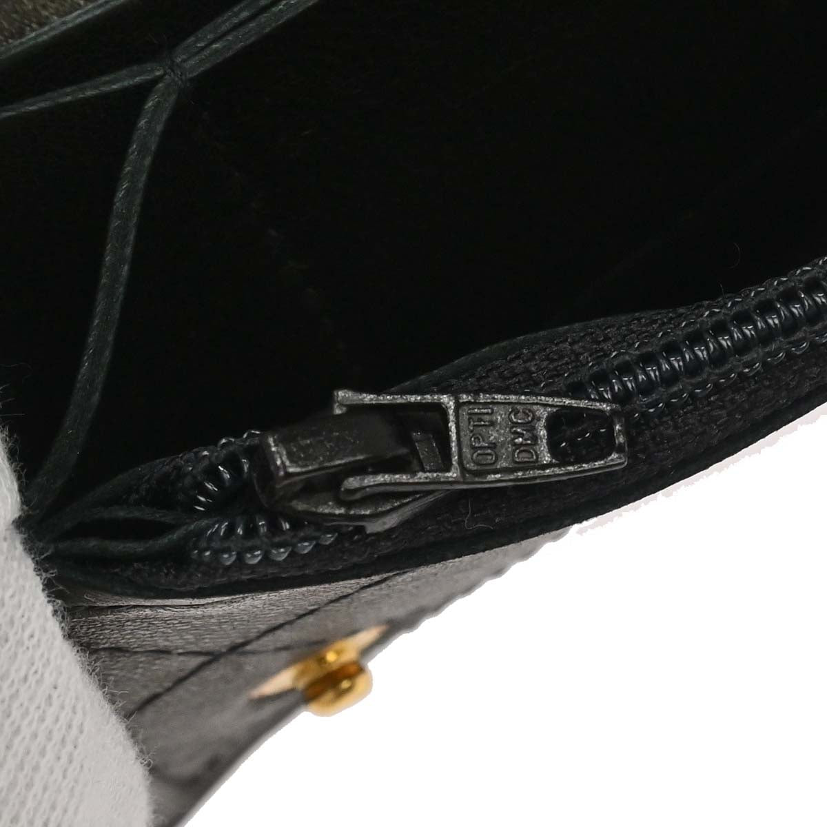 Chanel 1991-1994 Black Lambskin Chain Wallet
