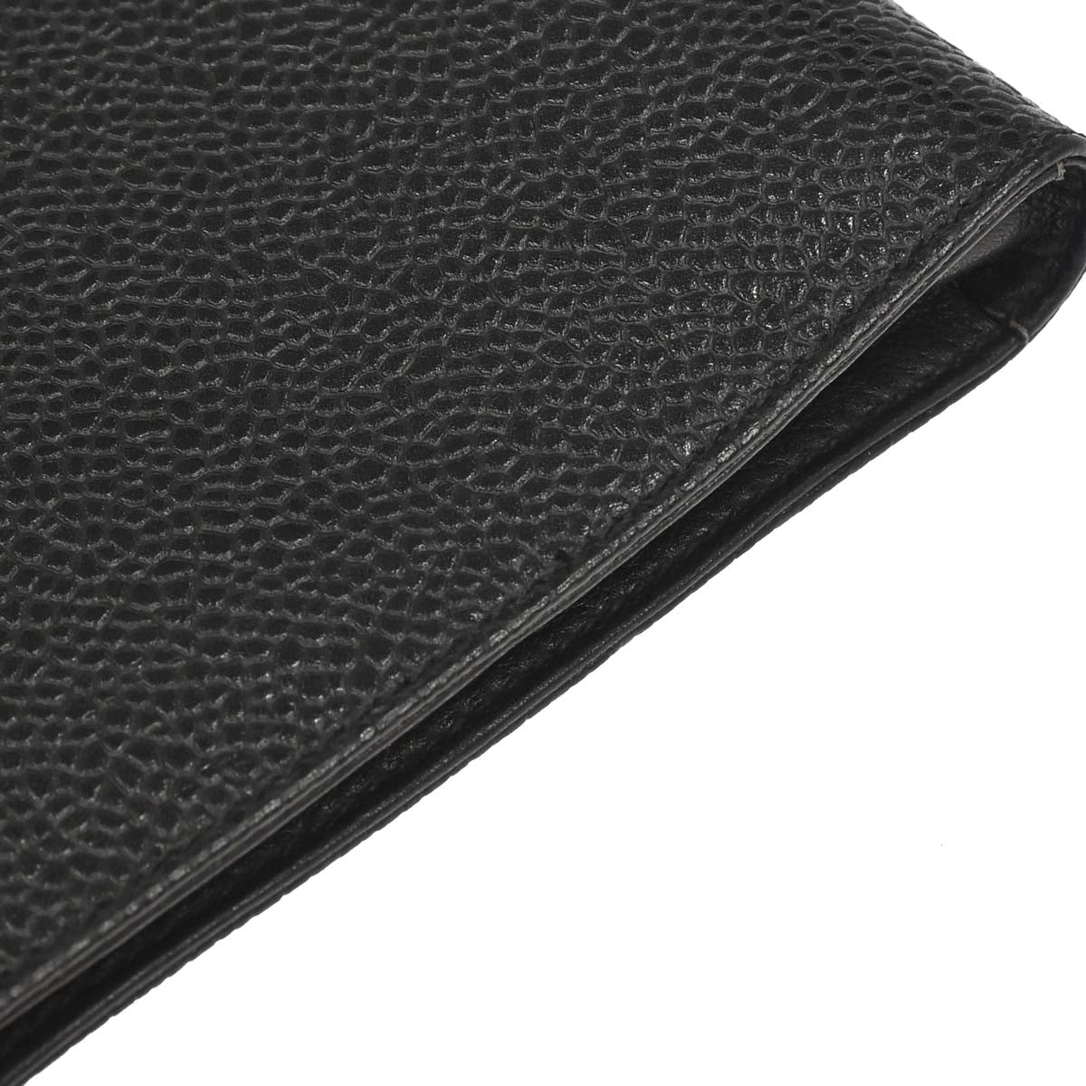 Chanel 1994-1996 Black Caviar Skin Chain Shoulder Bag Pochette Phone Case