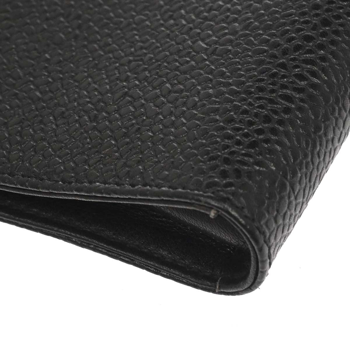 Chanel 1994-1996 Black Caviar Skin Chain Shoulder Bag Pochette Phone Case