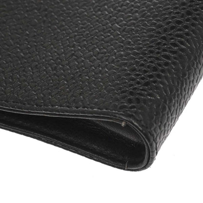 Chanel 1994-1996 Black Caviar Skin Chain Shoulder Bag Pochette Phone Case