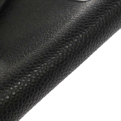 Chanel 1994-1996 Black Caviar Skin Chain Shoulder Bag Pochette Phone Case
