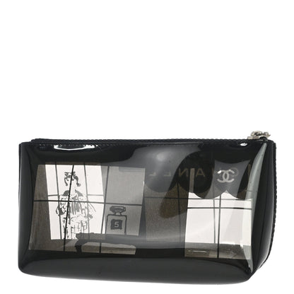Chanel Black PVC Mademoiselle Window Pouch