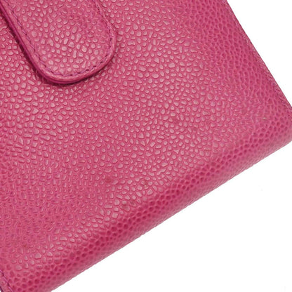 Chanel 1996-1997 Pink Caviar Skin Bifold Wallet
