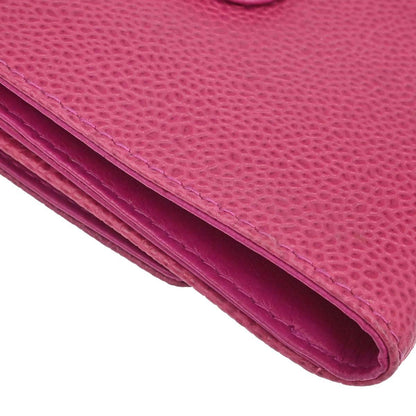 Chanel 1996-1997 Pink Caviar Skin Bifold Wallet