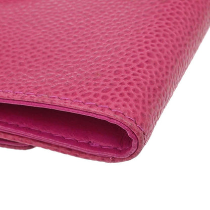 Chanel 1996-1997 Pink Caviar Skin Bifold Wallet