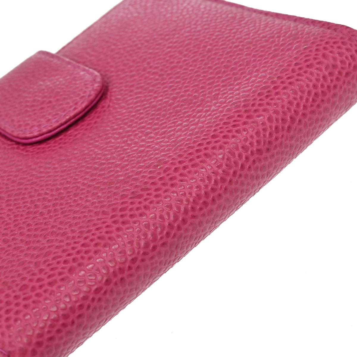 Chanel 1996-1997 Pink Caviar Skin Bifold Wallet