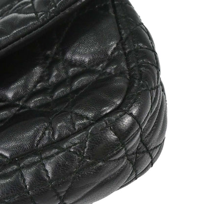 Christian Dior Black Lambskin Rendezvous Cannage Shoulder Bag