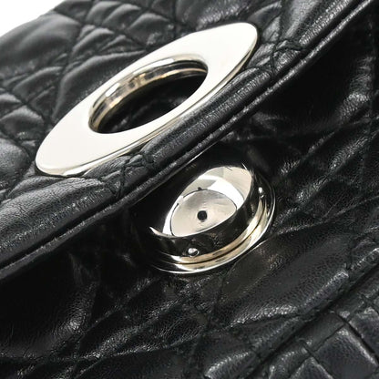 Christian Dior Black Lambskin Rendezvous Cannage Shoulder Bag