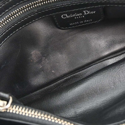 Christian Dior Black Lambskin Rendezvous Cannage Shoulder Bag