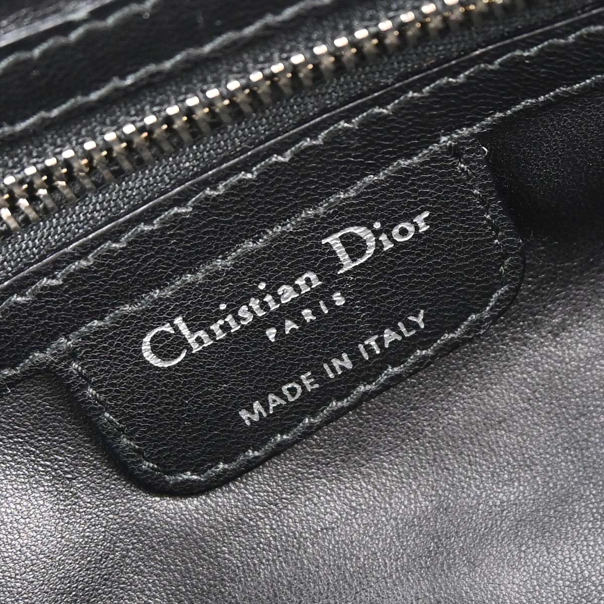 Christian Dior Black Lambskin Rendezvous Cannage Shoulder Bag