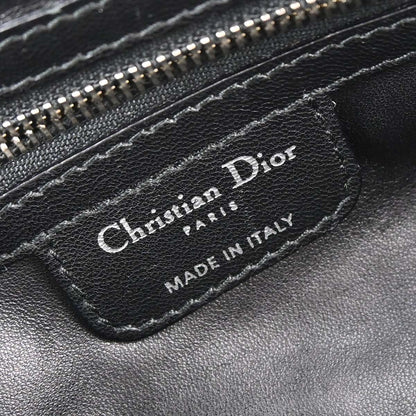 Christian Dior Black Lambskin Rendezvous Cannage Shoulder Bag
