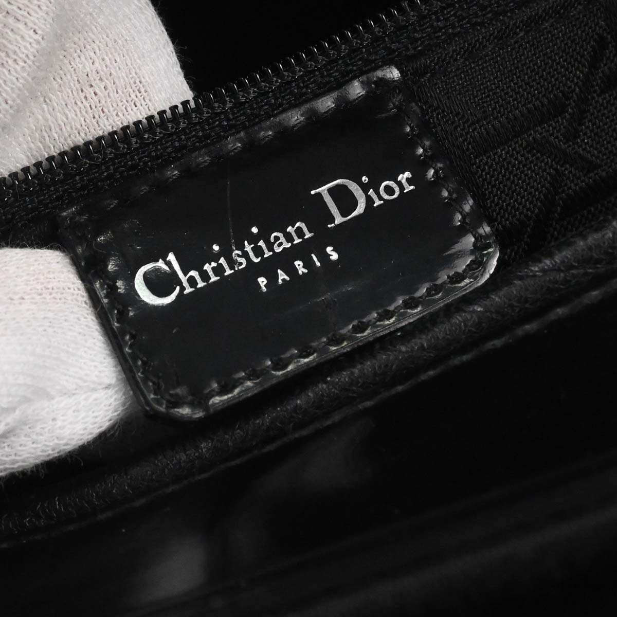 Christian Dior Black Canvas Handbag