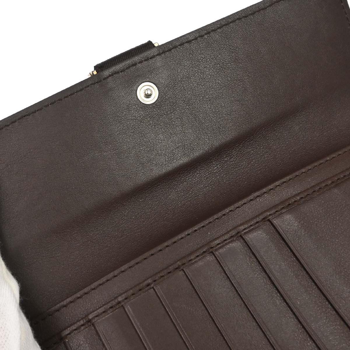 Christian Dior Ivory Brown Pony Hair Long Wallet