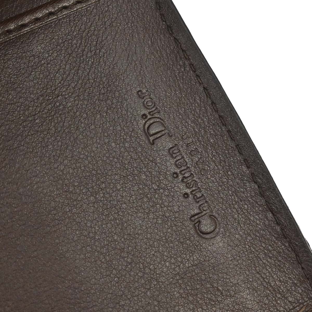Christian Dior Ivory Brown Pony Hair Long Wallet