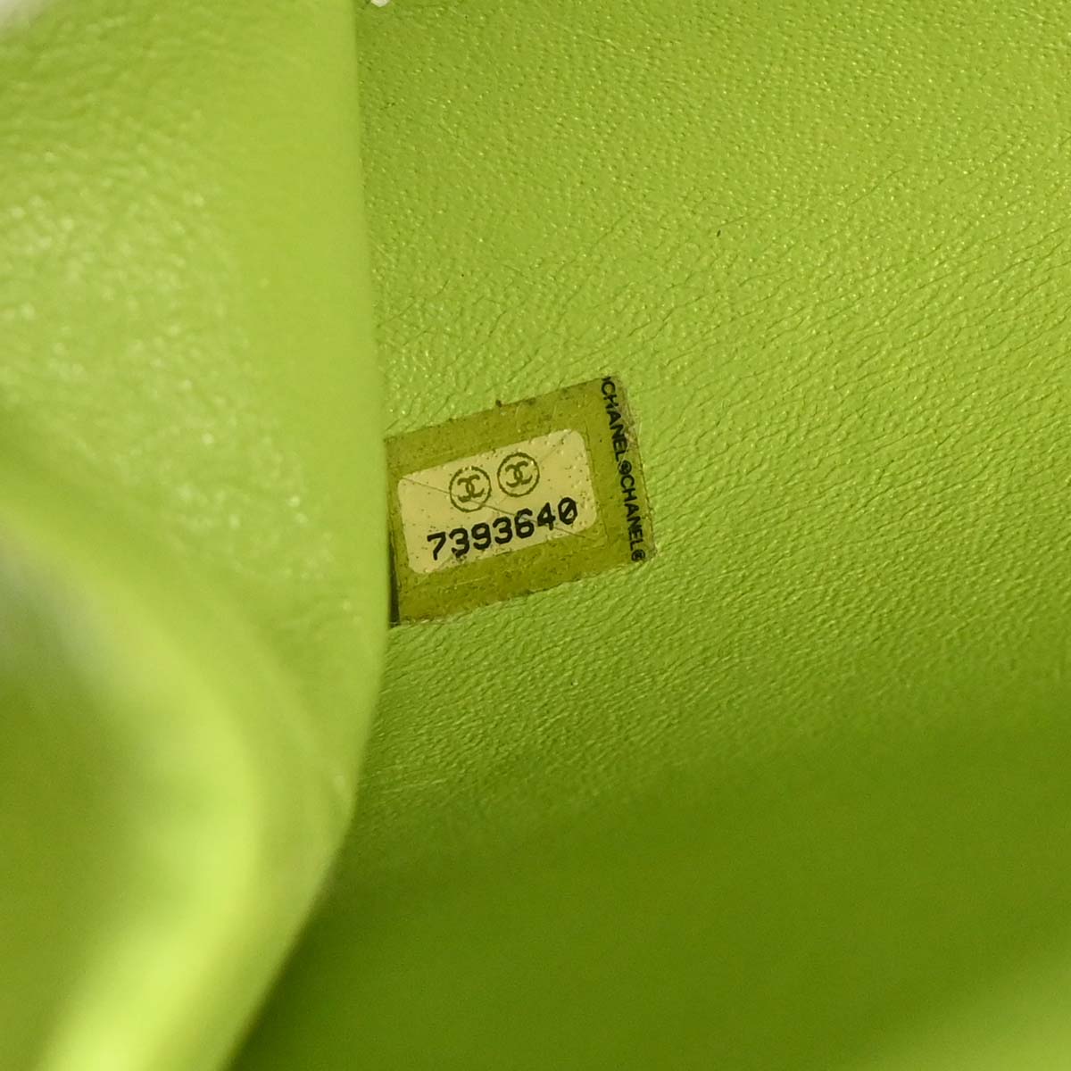 Chanel 2001-2003 Green Lambskin Choco Bar Mademoiselle Lock Shoulder Bag