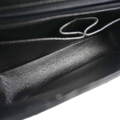 Chanel 1996-1997 Black Lizard-Embossed Calfskin Handbag